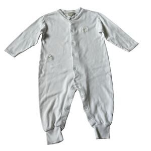 Best & Co White Overall Embroidered Unisex Bodysuit Baby Sz 12-18 months | 7-17